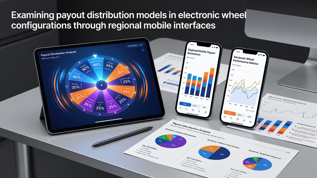 Mobile interface displaying electronic wheel game with payout indicators across different regional settings